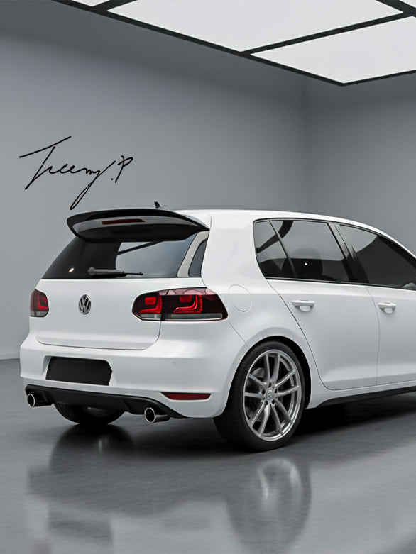 Gloss black rear roof boot spoiler for VW Golf 6 GTI and R (2010–2013)