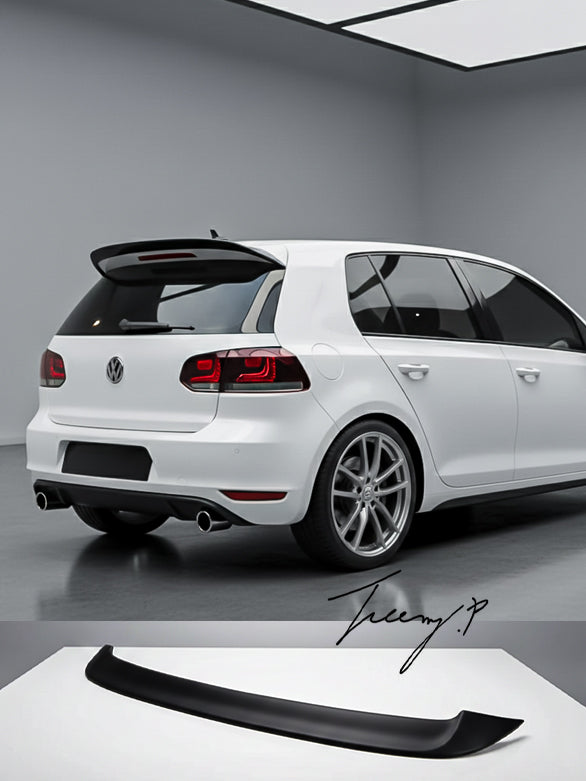 Gloss black rear roof boot spoiler for VW Golf 6 GTI and R (2010–2013)