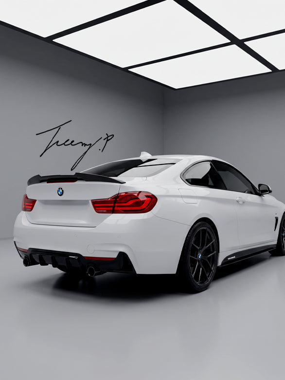 BMW 4 Series F33 Convertible gloss black M4 V style rear spoiler

