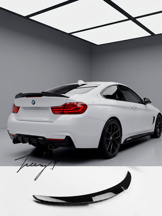 BMW 4 Series F33 Convertible gloss black M4 V style rear spoiler
