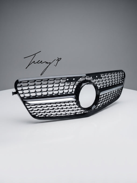 Mercedes-Benz E-Class W212 S212 2009-2013 front diamond style gloss black grille