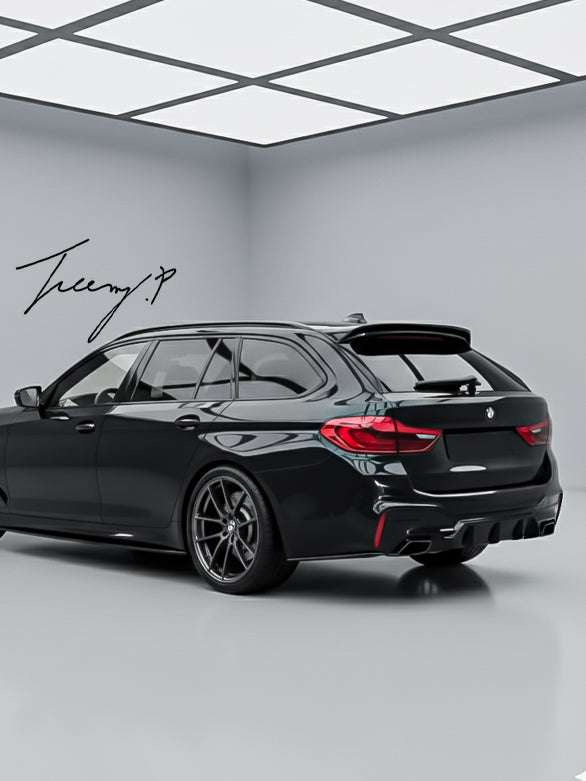 BMW 5 Series G31 Touring gloss black rear roof spoiler wing (2017–2023)