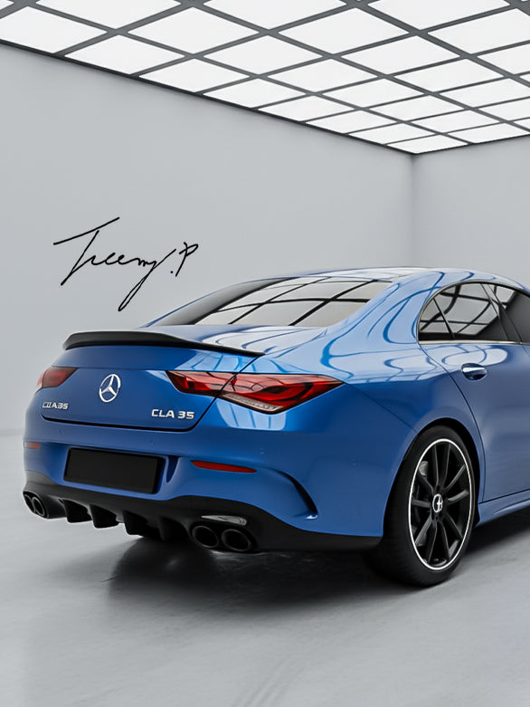 Mercedes CLA W118 gloss black PSM ducktail rear boot spoiler (2020)