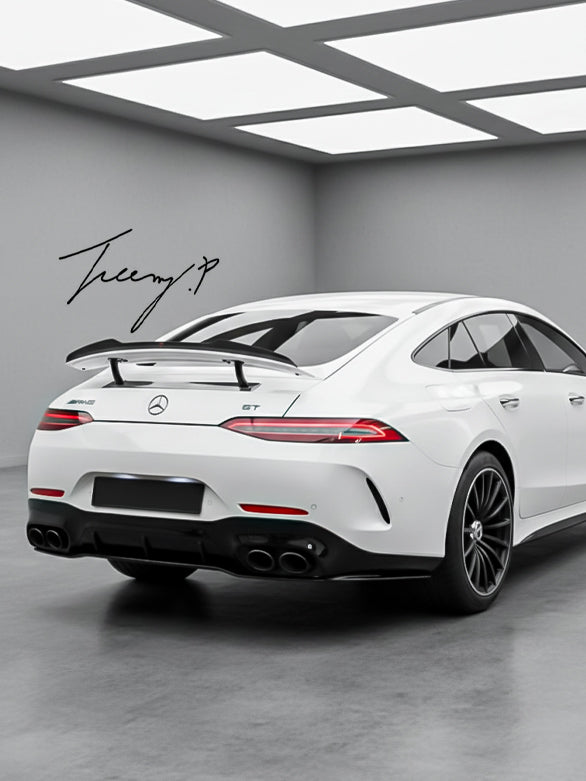 MERCEDES AMG GT X290 COUPE 4 DOOR  2018+ GLOSS BLACK REAR BOOT LIP SPOILER BODYKIT