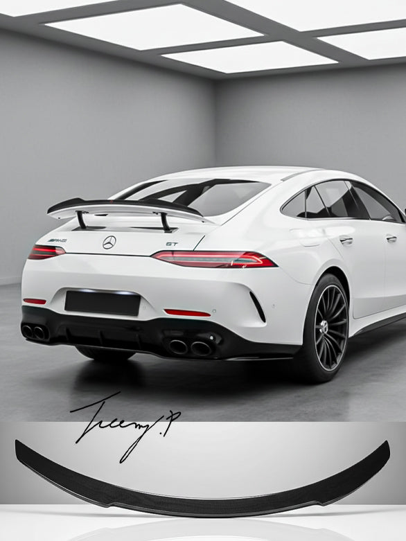 MERCEDES AMG GT X290 COUPE 4 DOOR  2018+ GLOSS BLACK REAR BOOT LIP SPOILER BODYKIT