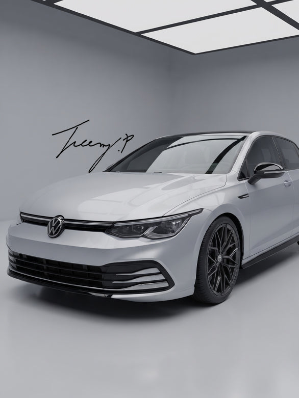 Volkswagen Golf Mk8 2020-2024 front gloss black grille with integrated LED DRL