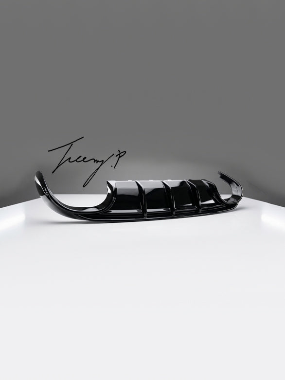 Audi A3 S3 8Y saloon gloss black rear diffuser lip valance 2020 plus
