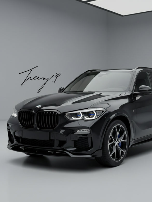 BMW X5 G05 2019-2023 4 Piece Gloss Black Front Splitter Kit Spoiler Lip Body Kit