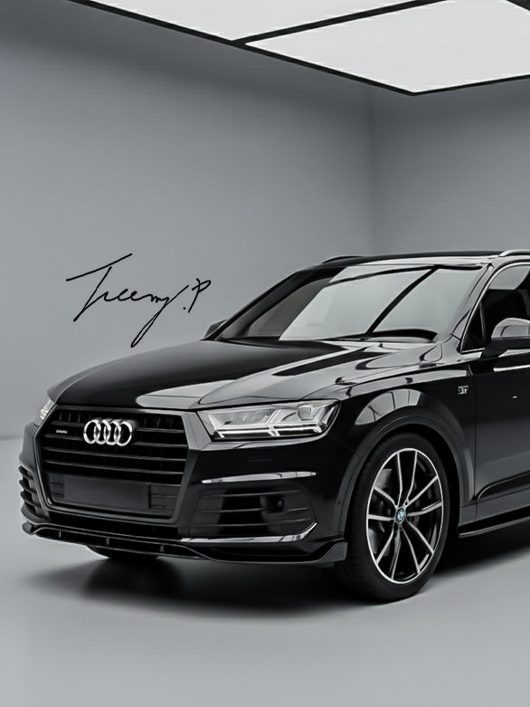 Audi Q7 SQ7 S Line 2016–2020 gloss black front splitter lip