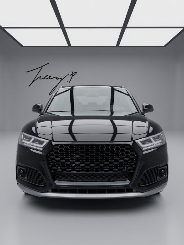 Audi Q5 FY 2016-2021 front gloss black SQ5 style honeycomb grille