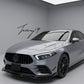 Mercedes A Class A35 A45 AMG Line B style front splitter spoiler 2018 and newer