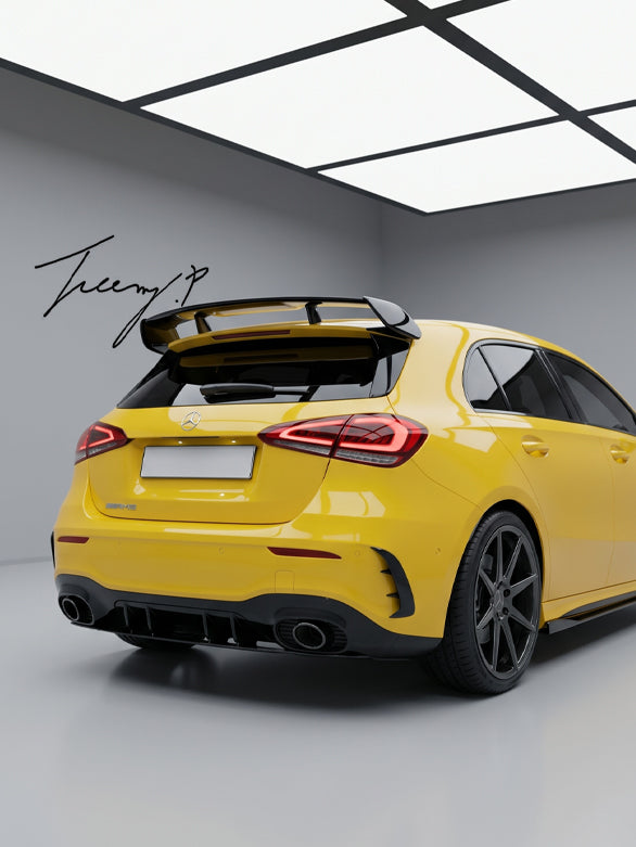 Mercedes A Class W177 gloss black bumper spoiler air vent 2019 to 2021