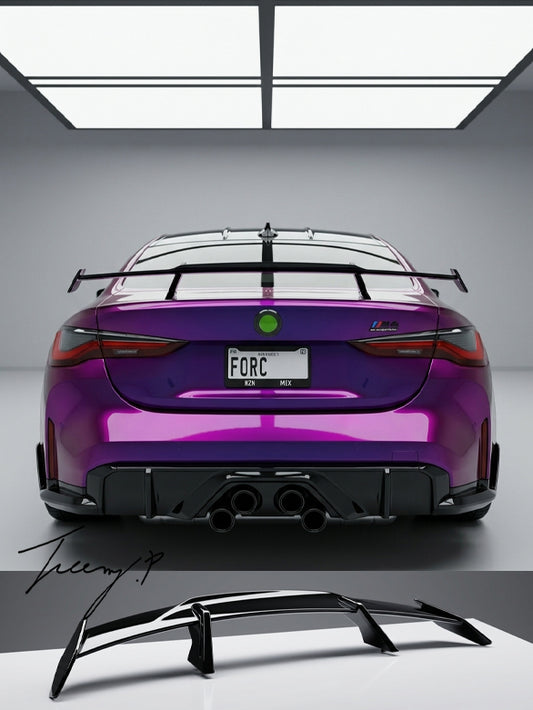 BMW 4 Series G22 G23 and M Sport G82 G80 GT spoiler bodykit for 2020 - 2026 and 2021 - 2026 models
