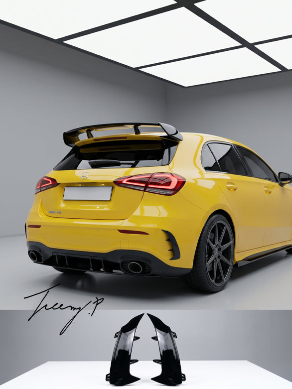 Mercedes A Class W177 gloss black bumper spoiler air vent 2019 to 2021