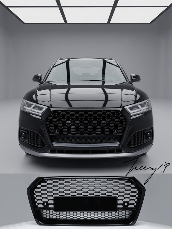 Audi Q5 FY 2016-2021 front gloss black SQ5 style honeycomb grille