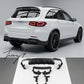 Mercedes Benz GLC X253 matte black rear diffuser with black tips GLC63 style sporty aggressive upgrade
