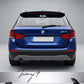 Gloss black rear roof spoiler boot wing lip for BMW X1 E84 (2012–2015).