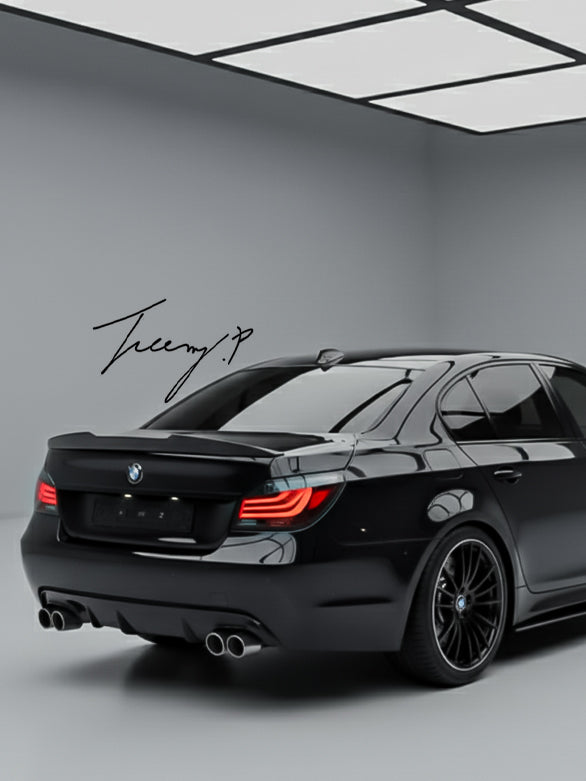 BMW 5 SERIES G60 G68 2024+ PSM STYLE GLOSS BLACK REAR BOOT SPOILER LIP WING