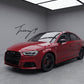 Audi A3 S3 8V 2013-2020 S-Line gloss black side skirt extensions
