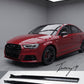 Audi A3 S3 8V 2013-2020 S-Line gloss black side skirt extensions
