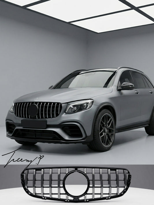 Mercedes GLC X253 C253 Panamericana GT style chrome front grille sporty aggressive front upgrade
