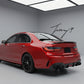 Gloss black rear valance diffuser with LED for BMW 3 Series G20 M Sport (2020+).