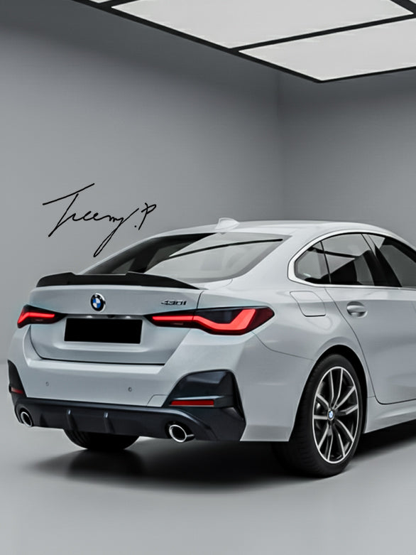 PSM style gloss black rear boot spoiler for BMW 4 Series G26 4-door (2021+).