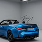 Gloss black M4 style rear roof boot spoiler lip for BMW 4 Series G23 (2021+).
