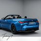 Gloss black M4 style rear roof boot spoiler lip for BMW 4 Series G23 (2021+).