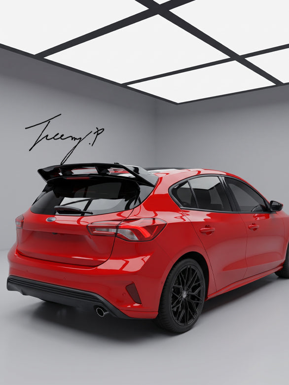 Ford Focus MK4 RS style gloss black rear spoiler wing
