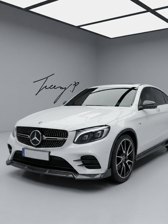 Mercedes GLC X253 SUV gloss carbon effect front lip splitter sporty aggressive front styling
