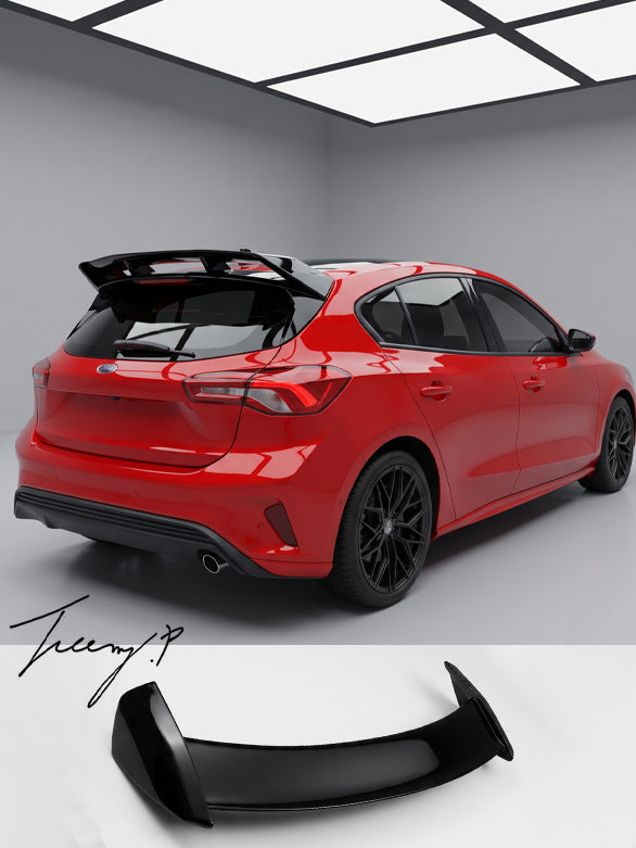 Ford Focus MK4 RS style gloss black rear spoiler wing
