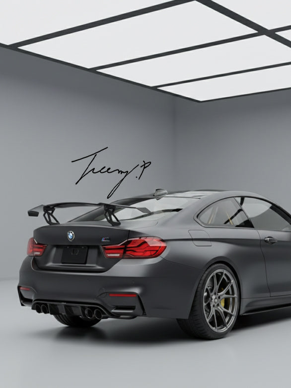 Gloss black GT-style rear spoiler wing for BMW 6 Series F06/F12/F13 M6 (2012–2018).