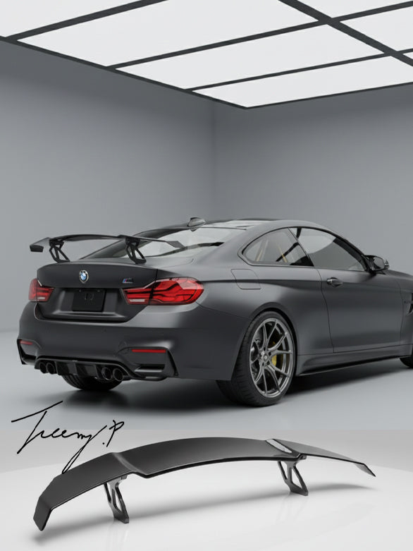 Gloss black GT-style rear spoiler wing for BMW 6 Series F06/F12/F13 M6 (2012–2018).