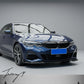 Gloss black MP-style front splitter lip for BMW 3 Series G20 (2020+).
