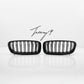 Gloss black front kidney grille for BMW 3 Series F30 (2012–2018).
