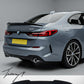 Gloss black high-kick PSM ducktail rear spoiler for BMW 2 Series F44 Gran Coupe (2021+).
