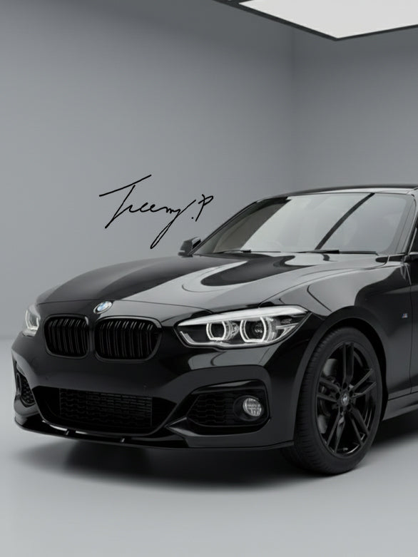 BMW 1 SERIES F20 F21 M SPORT LCI 2015 - 2019 GLOSS BLACK MP STYLE FRONT SPLITTER LIP