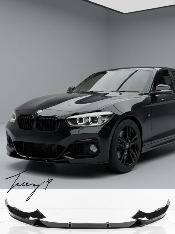 BMW 1 SERIES F20 F21 M SPORT LCI 2015 - 2019 GLOSS BLACK MP STYLE FRONT SPLITTER LIP
