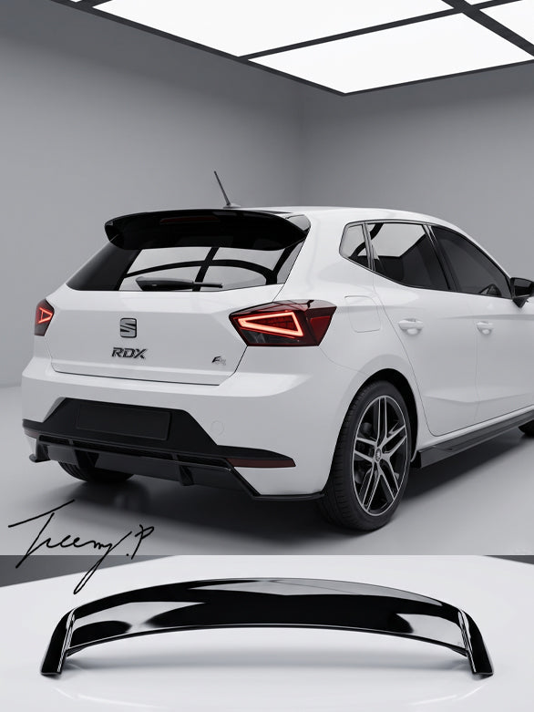 SEAT Ibiza MK5 6F gloss black rear roof spoiler wing
