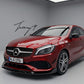 Mercedes A Class W176 AMG Line gloss black front splitter spoiler 2015 to 2018
