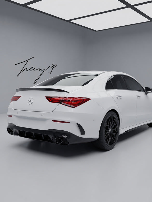 Mercedes-Benz CLA C118 2019-2026 rear gloss black CLA35 style diffuser