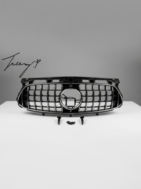 Mercedes GLA H247 gloss black GT style front bumper grille sporty aggressive front styling
