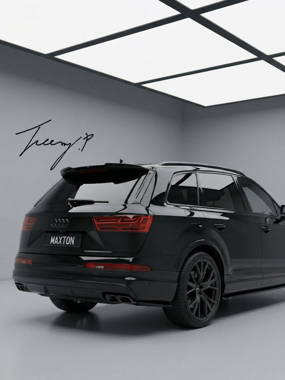 Audi Q7 S Line gloss black rear roof spoiler 2016 plus
