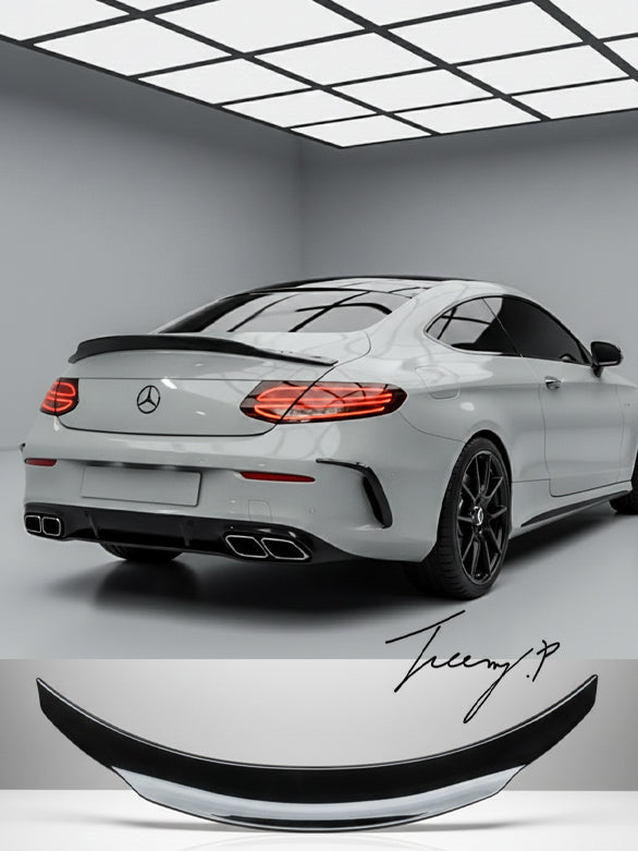 MERCEDES C CLASS COUPE W205 C205 2014 - 2021 GLOSS BLACK REAR DUCKTAIL PSM SPOILER
