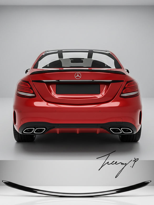 Gloss black E63S AMG style rear boot lip spoiler for Mercedes E Class W213 (2016–2020)
