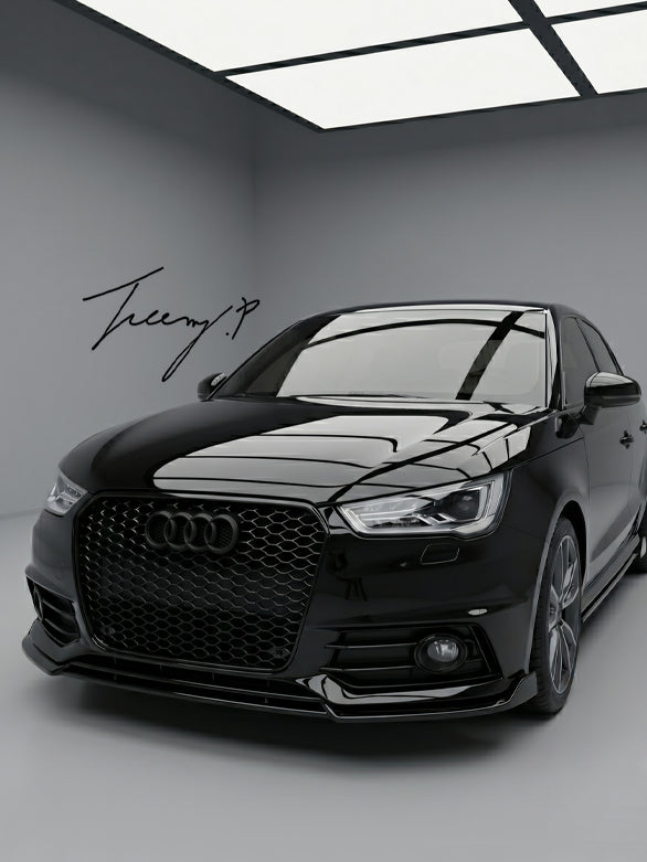 Audi S1 (2015-2018) RS1 Style Honeycomb Mesh Front Grille - Gloss Black Upgrade