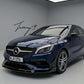 Mercedes A Class W176 AMG Line A45 glossy black front lip splitter 2015 to 2018
