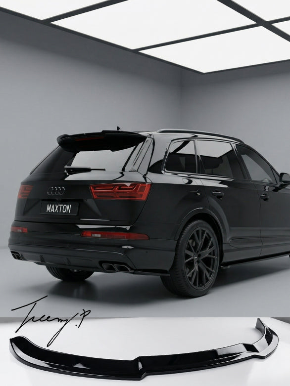Audi Q7 S Line gloss black rear roof spoiler 2016 plus
