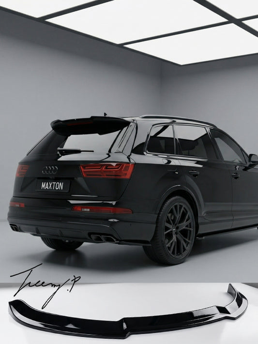 Audi Q7 S Line gloss black rear roof spoiler 2016 plus
